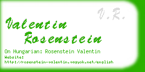valentin rosenstein business card